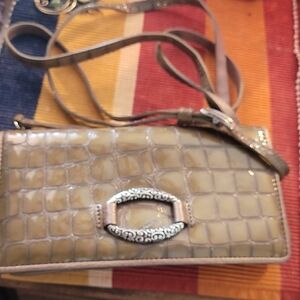 Brighton Crossbody Wallet Purse Patent Leather